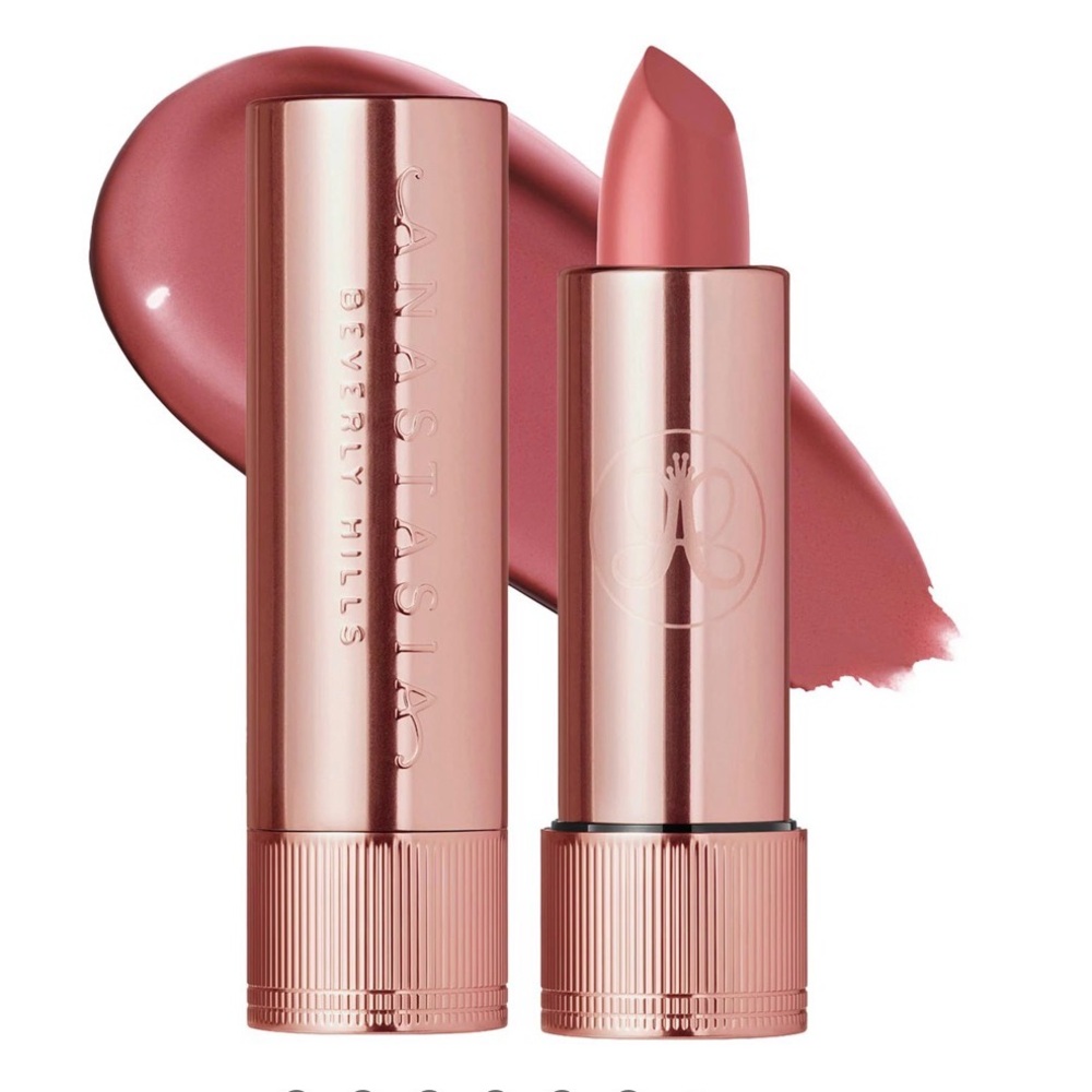 NIB ANASTASIA BEVERLY HILLS Matte & Satin Velvet Lipstick-Pink (Dusty Rose)